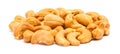 Handful of roasted cashew seeds Anacardium occidentale without shell