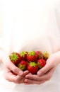 Handful of strawberries Royalty Free Stock Photo