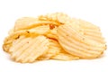 A handfull of potato chips