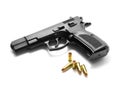 Handgun with ammunition Royalty Free Stock Photo