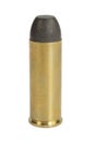 The handgun cartridge dating to 1872 isolated on white