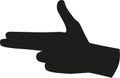 Handgun - hand forming a gun Royalty Free Stock Photo