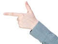 Handgun - hand gesture Royalty Free Stock Photo