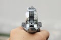 Handgun, hand holding Royalty Free Stock Photo