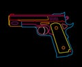 Handgun - neon sign