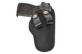 Handgun in the nylon holster. Isolated