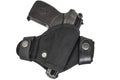 Handgun in the nylon holster. Isolated