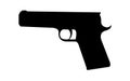 A handgun pistol silhouette Royalty Free Stock Photo