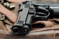 Handgun, semi-automatic. Royalty Free Stock Photo