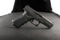 Handgun side view with artificial lighting Royalty Free Stock Photo
