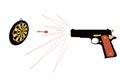 Handgun and target Royalty Free Stock Photo