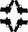 handguns jpg image with SVG Cutfile for Cricut and Silhouette