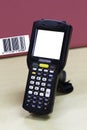 Handheld barcode scanner reader with blank screen