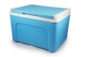 Handheld blue refrigerator isolated Royalty Free Stock Photo