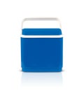 Handheld blue refrigerator Royalty Free Stock Photo
