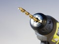 Handheld Drill closeup of drill bit Royalty Free Stock Photo