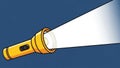Handheld Flashlight Illuminating Dark Background with Bright Light Beam Royalty Free Stock Photo