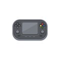 Handheld game console. Electronic game with the screen, buttons, adjustment slider. Royalty Free Stock Photo