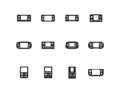 Handheld Game Console Icon Set In Glyph Style Royalty Free Stock Photo