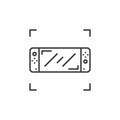 Handheld Game Console linear vector concept icon