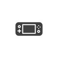 Handheld gamepad vector icon