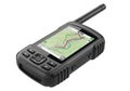 Handheld gps device displaying topographic map with waypoints and routes on screen Royalty Free Stock Photo