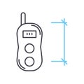 handheld laser distance meter line icon, outline symbol, vector illustration, concept sign