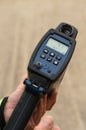 Handheld laser speed gun showing 41 MPH Royalty Free Stock Photo