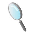 Handheld magnifying glass cartoon illustration