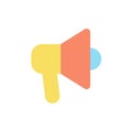 Handheld megaphone flat color ui icon