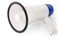 Handheld megaphone on white Royalty Free Stock Photo