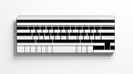 Handheld Modular Keyboard With White And Black Stripes