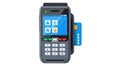 Handheld POS Payment Terminal with Card Insertion and Numeric Keypad Royalty Free Stock Photo