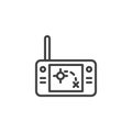 Handheld radar line icon