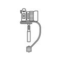 Handheld Steadicam Camera Stabilizer icon,Flat design