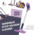 Handheld stick vacuum cleaner, discounts vector