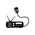 Handheld transceiver icon, vector illustration design template