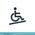 Handicap / Disability Icon Vector Logo Template Illustration Design. Vector EPS 10 Royalty Free Stock Photo