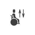 Handicap Elevator Sign vector icon Royalty Free Stock Photo