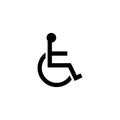 Handicap Icon Vector Isolated on White Background. Disabled Symbol Sign Illustration Royalty Free Stock Photo
