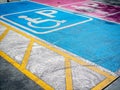 Handicap and lady parking Royalty Free Stock Photo