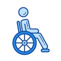 Handicap line icon.