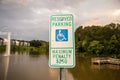 A handicap outdoor sign at Century Park