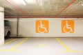 Handicap parking place Royalty Free Stock Photo