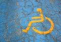 Handicap parking place Royalty Free Stock Photo