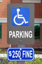 Handicap parking sign