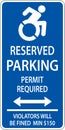 Handicap Parking Sign,Double Arrow Sign On White Background Royalty Free Stock Photo