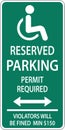 Handicap Parking Sign,Double Arrow Sign On White Background Royalty Free Stock Photo