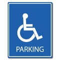 Handicap parking sign