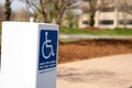 Handicap Parking sign on a pole Royalty Free Stock Photo